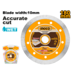 INGCO DMD021801 180X22.2MM (BW 10MM) W ديسك قص الماس مسكّر Wet Diamond Cutting Disc