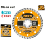 INGCO DMD031801 180MM (BW 12MM) W/D ديسك غرانيت TURBO DIAMOND DISC Wet/Dry