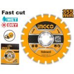 INGCO DMD033551 355X25.4MM FOR PC3558 (BW12MM) WET ديسك كونكريت Diamond Disc For Asphalt and Concrete Cutting Disc Cut