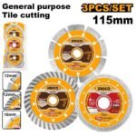 INGCO DMD063115 3PCS/SET 115MM طقم ديسكات غرانيت Diamond Disc Combo Set