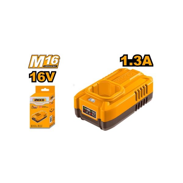 ingco-fcli1613-16v-1.3a-شرجير-بطارية-fast-charger-lebanon.jpeg INGCO FCLI1613 16V 1.3A شرجير بطارية Fast Charger - Image 1