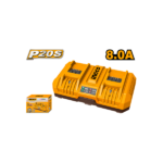 INGCO FCLI2082 20V 8AH شاحن بطارية سريع مزدوج Industrial Fast Intelligent Charger Double Slot