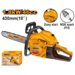 INGCO GCS5451811 18″ 1.8KW 46CC منشار حطب على البنزين Gasoline chain saw