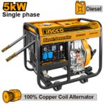 INGCO GDE50001 5KW MAX 22.5A DIESEL مولد كهرباء ديزل-مارش وحبلة Diesel Generator, Marsh and Rope