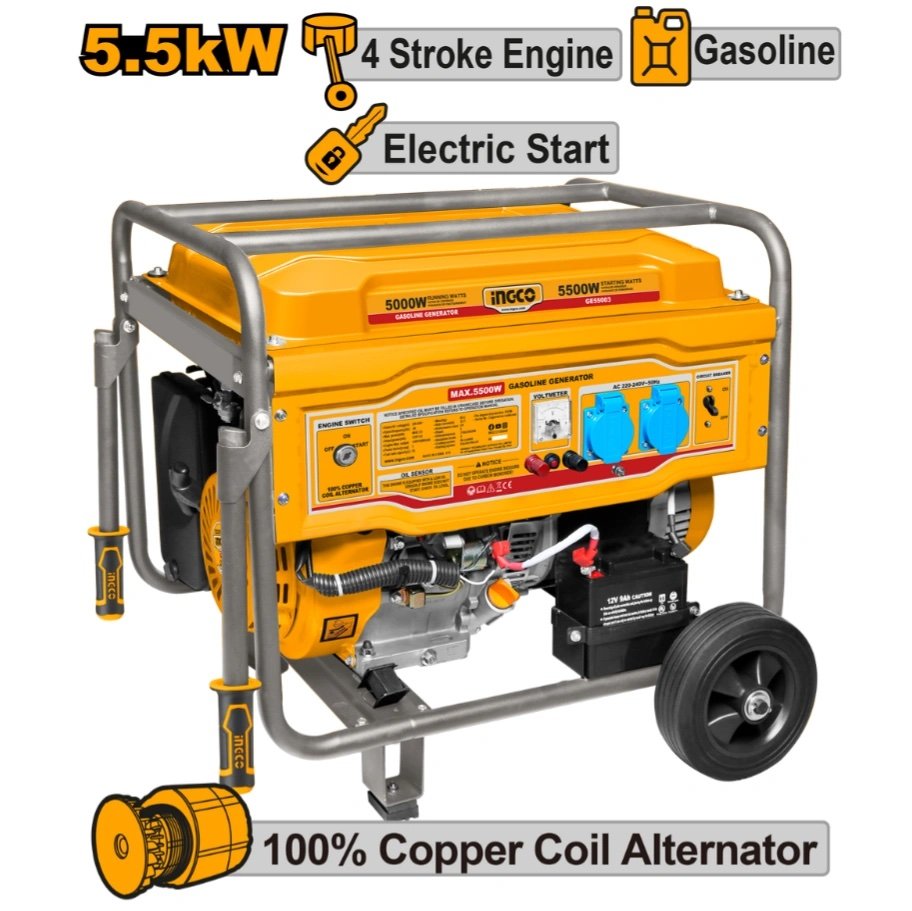 ingco-ge55003-5.5kw-max-25a-مولد-كهرباء-بنزين-مارش-وحبلة-gasoline-generator-lebanon.jpeg INGCO GE55003 5.5KW MAX 25A مولد كهرباء بنزين-مارش وحبلة Gasoline Generator - Image 1