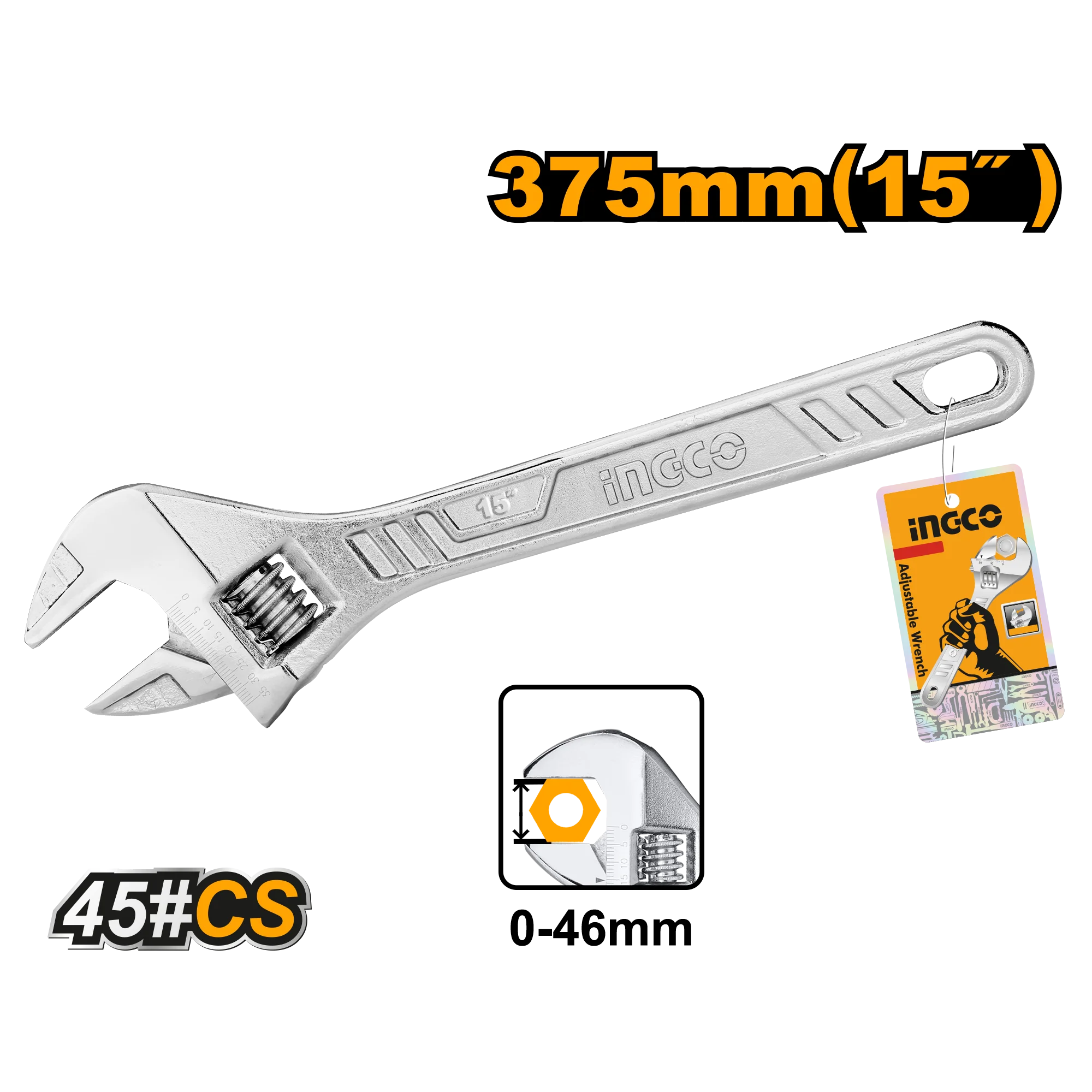 ingco-hadw131152-15-0-46mm-مفتاح-انكليزي-adjustable-wrench-lebanon.webp INGCO HADW131152 15″ 0-46MM مفتاح انكليزي Adjustable Wrench - Image 1