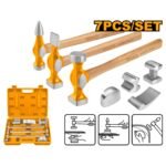 INGCO HBAFH0712 7PCS طقم مطارق وسنابك لحدادة السيارات Body And Fender Hammer Set