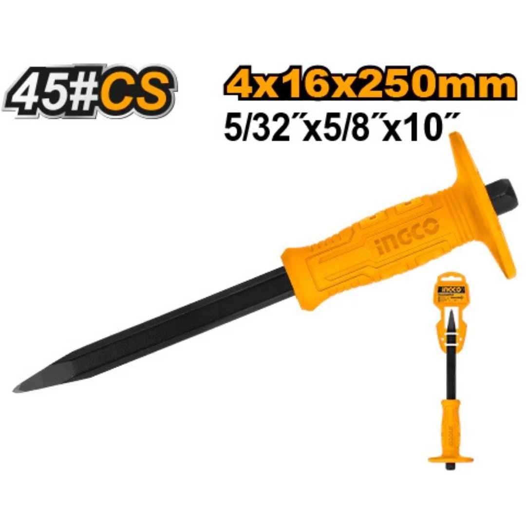ingco-hcc0841016-4-x16x250mm-شوكة-مع-مرد-concrete-chisel-lebanon.jpeg INGCO HCC0841016 (4 X16X250)MM شوكة مع مرد CONCRETE CHISEL - Image 1