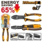 INGCO HCCP58200 8″ 200MM ENERGY SAVING 65% بانسة بولاد صناعية Compound action combination pliers