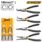 INGCO HCCPS01180 7″ 4 PCS طقم بانسة سكمان Circlip Pliers Set