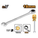 INGCO HCSPAR181 18mm مفتاح شق ورينغ طقطاق Combination Ratchet Spanner Wrench