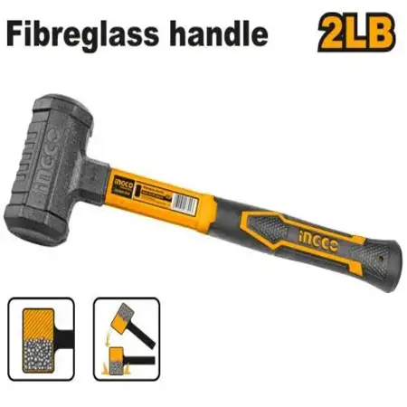 ingco-hdbm01028-2lb-مطرقة-رمل-dead-blow-mallet-hammer-lebanon.webp INGCO HDBM01028 2LB مطرقة رمل Dead Blow Mallet Hammer - Image 1