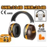INGCO HEM3328 SNR:33DB NRR:26DB+1 PAIR EXTRA EARPLUG عازل صوت أذن IMPACT RESISTANT EARMUFF