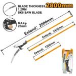 INGCO HEPS25281 28MM مقص ومنشار شحالة طويل بحبلة Extendable Tree Telescopic Pruner with Saw Long Handle