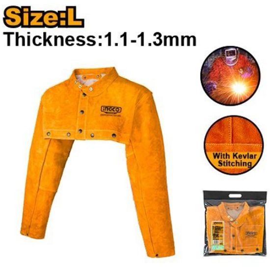 ingco-hgv0302-large-كم-لحام-من-جلد-البقر-cowhide-welding-cape-sleeve-lebanon.jpeg INGCO HGV0302 LARGE كم لحام من جلد البقر Cowhide Welding Cape Sleeve - Image 1