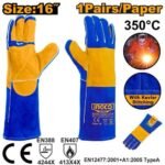 INGCO HGVW04 350 DEGREES كفوف لحام جلد صناعي Welding Leather Gloves