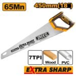 INGCO HHAS15450 450MM(18″) منشار خشب قبضة كوتشوك Hand Saw