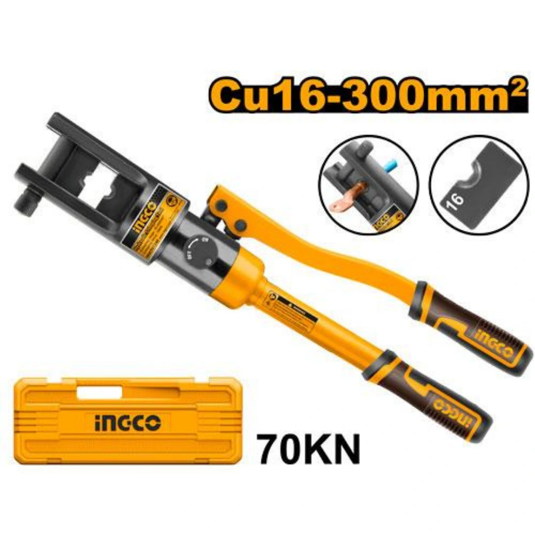 ingco-hhct01240-70-kn16-240mm²-مكبس-كوسات-هيدروليك-hydraulic-crimping-tool-lebanon.webp INGCO HHCT01240 70 KN(16-240MM²) مكبس كوسات هيدروليك Hydraulic Crimping Tool - Image 1