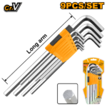 INGCO HHK11091 9 PCS LONG طقم مسدس طويل Hex Allen Wrench Key Set