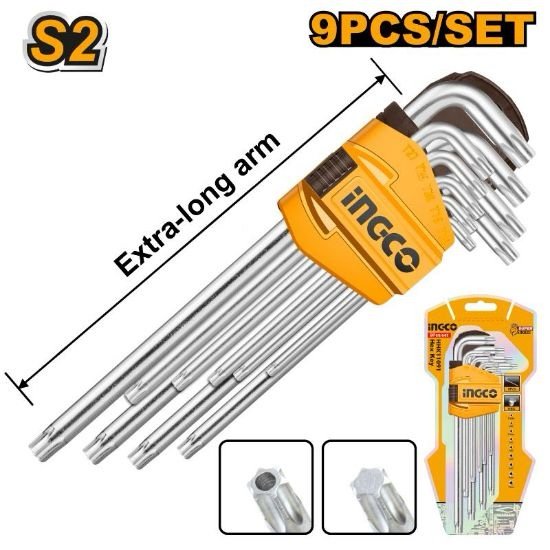 ingco-hhk13092-9-pcs-extra-long-طقم-منجم-torx-key-cr-v-lebanon.jpeg INGCO HHK13092 9 PCS EXTRA LONG طقم منجم Torx Key Cr-V - Image 1