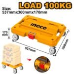 INGCO HHWB61001 537X360X170MM قاعدة شنط قابل للتكديس بدواليب وفرام ROLLING BOARD