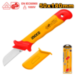 INGCO HICK1801 1000 V سكين معزول لتظليط الكابلات راس جالس Insulated Cable Knife