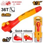 INGCO HIRTH121 1/2″ 1000V طقطاق معزول Insulated Ratchet Wrench