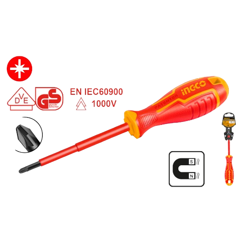 ingco-hisd81pz-1000-v-مفك-براغي-مصالب-معزول-insulated-screwdriver-lebanon.png INGCO HISD81PZ 1000 V مفك براغي مصالب معزول Insulated Screwdriver - Image 1