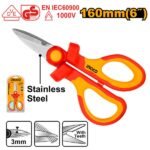 INGCO HISS1601 160MM (6″) 1000V مقص معزول Insulated Scissors with Stainless Steel Blade