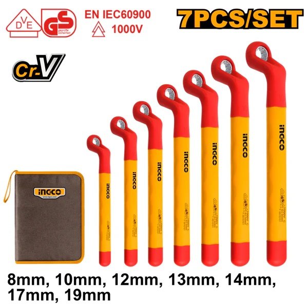 ingco-hkispa0702-7pcs-1000v-طقم-مسنن-معزول-insulated-ring-wrench-set-lebanon.jpeg INGCO HKISPA0702 7PCS 1000V طقم مسنن معزول Insulated Ring Wrench Set - Image 1