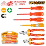 INGCO HKIST3061 m 1000 V طقم بانسات وقطاعات معزول INSULATED HAND TOOLS SET