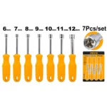 INGCO HKNSD0701 7 PCS (6-12 MM) طقم مفكات طربوش Nut Screwdriver Set Screw Driver