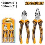 INGCO HKPS08216 2PCS 6″ طقم بانسة “7 + قطاعة Pliers Set