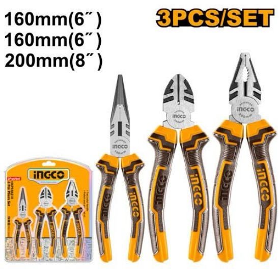 ingco-hkps08318-3-pcs-طقم-بانسات-pliers-set-lebanon.jpeg INGCO HKPS08318 3 PCS طقم بانسات PLIERS SET - Image 1