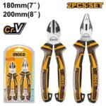 INGCO HKPS28216 2PCS طقم بانسة وقطاعة pliers set