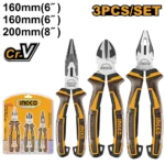 INGCO HKPS28318 3 PCS طقم بانسات بولاد صناعي CR.V PLIER SET