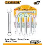 INGCO HKSPA1068 6 PCS (8,10,12,13,14,,17) MM طقم شق مسنن COMBINATION SPANNER SET