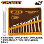 INGCO HKSPA1142 6-24 /12PCS طقم شق مسنن Combination Wrench Spanner Set