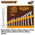 INGCO HKSPA1143 12 PCS طقم شق مسنن32 -6 Combination spanner set