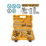 INGCO HKTHP21351 135PCS (1/4″,3/8,1/2″) طقم طربوش وعدة علبة بلاستك Combination Tool Set