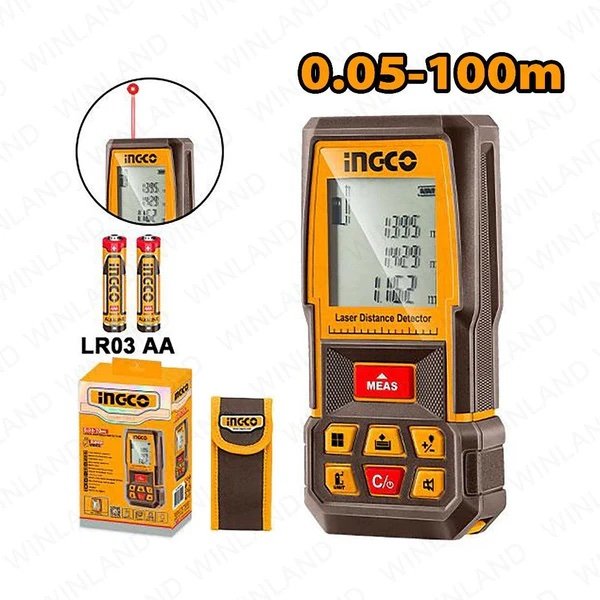 ingco-hldd1008-0.05-100m-متر-ليزر-ديجيتال-laser-distance-detector-lebanon.jpeg INGCO HLDD1008 0.05-100M متر ليزر ديجيتال Laser distance detector - Image 1