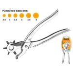 INGCO HLHP01 (5, 4.5, 4, 3.5, 3, 2.5)MM بخاشة جلد Revolving Leather Strap Watch Band Belt Punch Hole Puncher