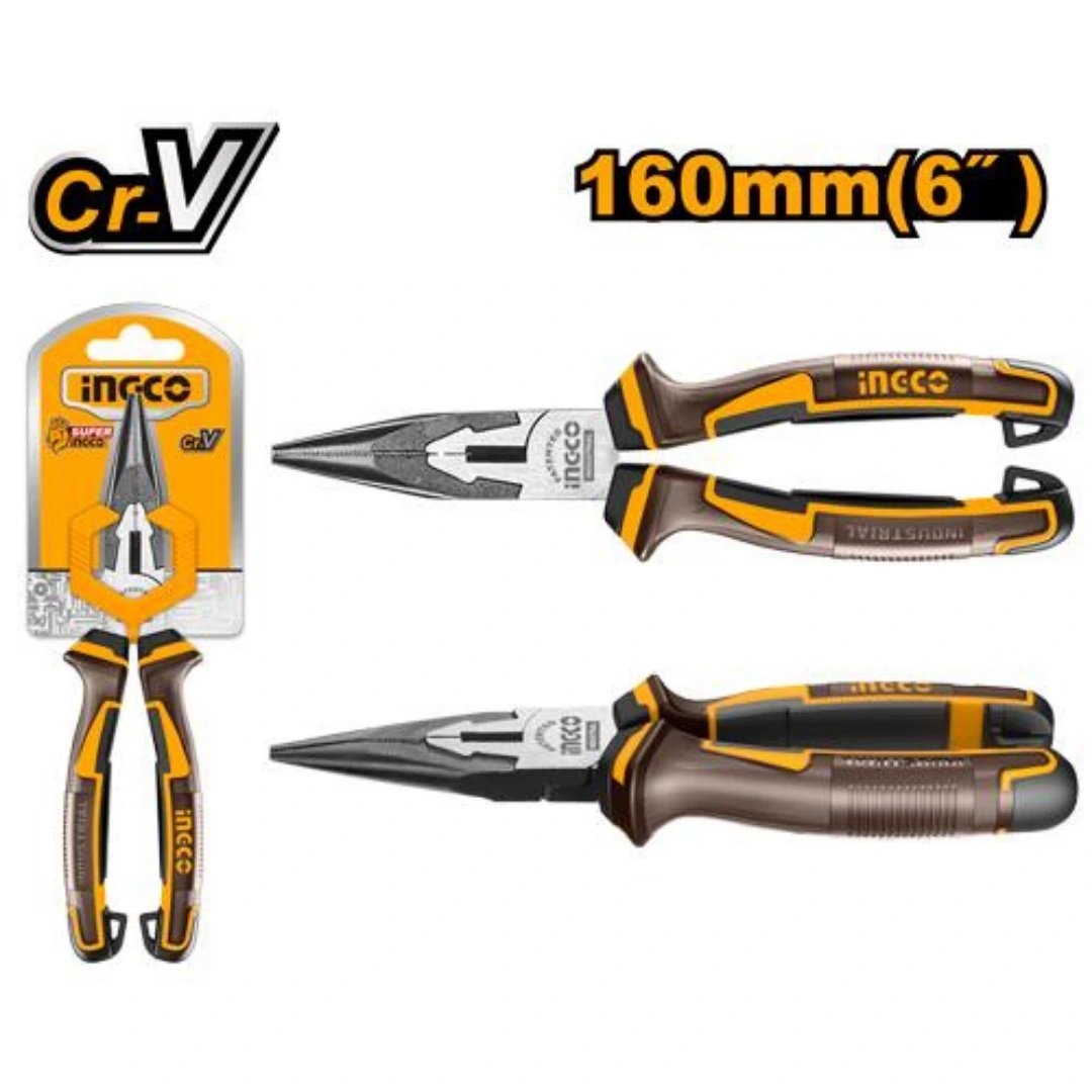 ingco-hlnp28168-6-بانسة-بولاد-بوز-طويل-صناعية-long-nose-pliers-lebanon.jpeg INGCO HLNP28168 6″ بانسة بولاد بوز طويل صناعية Long Nose Pliers - Image 1