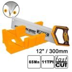 INGCO HMBSB30062 300 MM 12″ منشار خشب مع قاعدة لقص الزوايا MITRE BOX AND BACK SAW SET