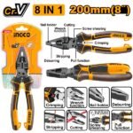 INGCO HMFCP28200 8 IN 1 بانسة بولاد متعددة الاستمالات صناعية Multi-Function Combination Pliers