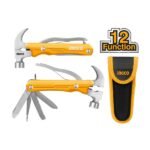 INGCO HMFH0121 مطرقة متعددة الاستعمالات 12 حركة Multi-Function Hammer Tool Set Pliers Screwdriver Hammer Saw w/ Pouch