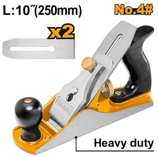 ingco-hpl02400-l10250mm-no4-فارة-خشب-صناعية-بعيار-شفرة-ستانلس-heavy-duty-bench-plane-lebanon.jpeg INGCO HPL02400 L:10″(250MM) NO4# فارة خشب صناعية بعيار شفرة ستانلس HEAVY DUTY BENCH PLANE - Image 1