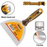 INGCO HPUT08200 8″ 200MM مشحاف ستانلستيل Stainless Steel Putty Trowel