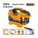 INGCO HPWR13018 1300W 80BAR 6.5L/MIN مكنة غسيل High Pressure Washer Induction Motor