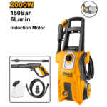 INGCO HPWR20008 2000W 150BAR 6L/MIN مكنة غسيل High Pressure Washer Induction Motor